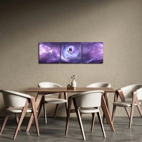 Obraz - Wszechświat (z zegarem) (90x30 cm)