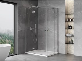 Mexen Mist-H Duo kabina prysznicowa uchylna lewa 75 x 70 cm, transparent, chrom - 8A5-075L-070P-01-00