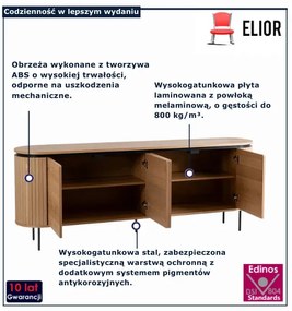 Nowoczesna komoda na nóżkach 200cm dąb L4-E83