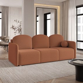 Masseno Sofa SUVI III z funkcją spania i pojemnikiem na pościel, Rozkładana sofa - Miedziany, QUELLE 54