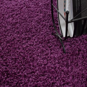 Dywan shaggy jednokolorowy fioletowy 80 cm x 250 cm