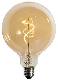 Zestaw 5 Żarówka LED E27 z regulacją jasności, spiralny filament złoty G125 4W 270lm 2700K