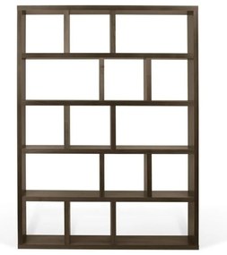 Brązowy regał w dekorze orzecha 150x198 cm Berlin – TemaHome