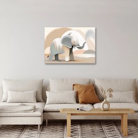 Obraz - Słoń w pastelowych kolorach (70x50 cm)