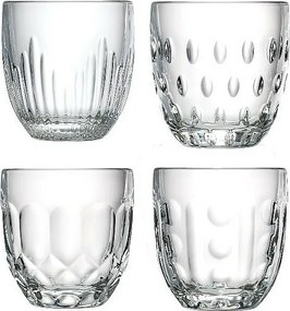 Zestaw 4 Kubków z Wzorami La Rochère - Kolekcja Troquet 25 cl