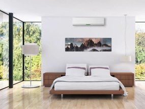 Obraz - Włoskie Dolomity ukryte we mgle (170x50 cm)