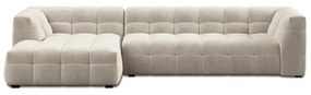 Beżowy aksamitny narożnik Windsor &amp; Co Sofas Vesta, lewostronny