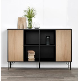 Czarny modułowy system półek 136x69 cm Mistral Kubus – Hammel Furniture