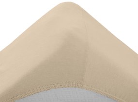 PrzytulneMieszkanie.pl Jersey prześcieradło do dziecięcego łóżeczka jasnobeżowe 70 x 140 cm