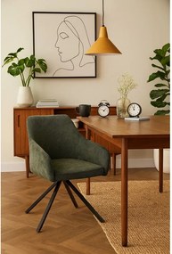 Zielony tapicerowany fotel jadalniany Lunio – Bonami Essentials