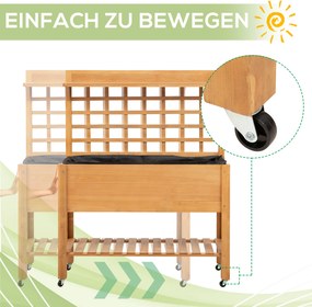 Outsunny podwyższona grządka stół do przesadzania stół do kwiatów stół ogrodniczy szklarnia balkon ogród