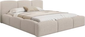 Łóżko tapicerowane Marios 180x200 z pojemnikiem - beżowa bukla Quelle 03