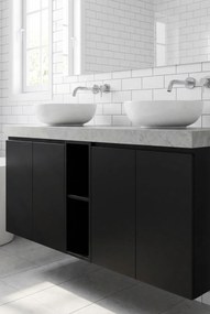 Czarna półka łazienkowa nowoczesna 20 cm Z3-F70