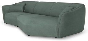 Turkusowy narożnik z materiału bouclé Tokyo – Cosmopolitan Design