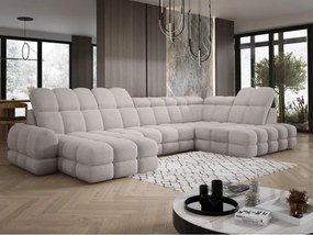 Narożnik TOLLO XL z elektryczną regulacją siedziska Prawostronny w tkaninie promocyjnej BUBBLE 03 WERSAL