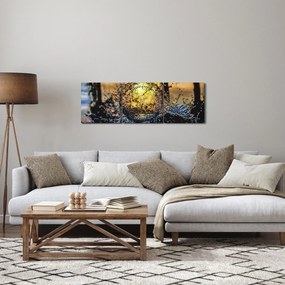 Obraz wody (z zegarem) (90x30 cm)