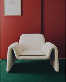 Beżowy fotel z tkaniny szenilowej Melvia – Kave Home