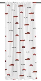 Zasłona dziecięca z satyny bawełnianej 110x250 cm Fast Cars – Butter Kings