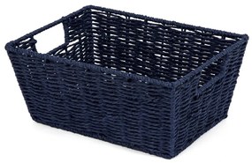 Compactor Ręcznie pleciony kosz ETNA, 31 x 24 x 14 cm, niebieski