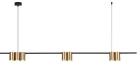 Duży czarno-złoty żyrandol F3-C21