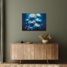 Obraz - Lilie wodne pod powierzchnią (70x50 cm)