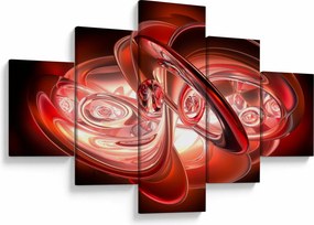 Obraz - czerwone kształty (125x70 cm)