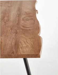 Prostokątny stół Norvik 120x80 cm z blatem z okleiny MDF i nogami czarnymi metalowymi do kuchni
