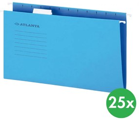 Teczki zawieszane A4, niebieske, 25 szt.