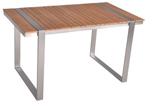 Beżowy metalowy zestaw mebli ogrodowych dla 6 osób Aurea – Garden Pleasure