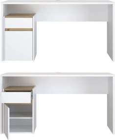 Biurko z szafką Modultrick 112-M961 białe 140 cm