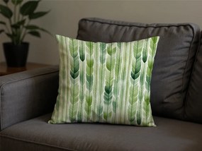 Polibawełniana poszewka na poduszkę GREEN TREES POLY 45x45 cm, zielona