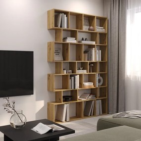 Duży ażurowy regał na książki dąb artisan S2-H38