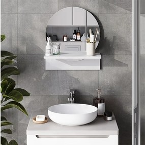 Lustro łazienkowe biały 40x15x47.5 elyra