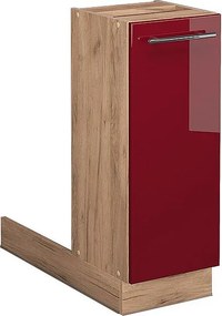 Wyspa kuchenna bordowa czerwień wysoki połysk 30x70x82 fame-line