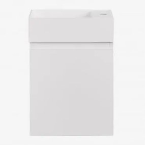 Zestaw Wiszących Mebli Łazienkowych Zintegrowany Z Umywalką Abigail Matowy Biały - Sklum