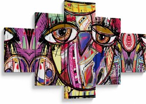 Obraz - Street art - sowa (125x70 cm)