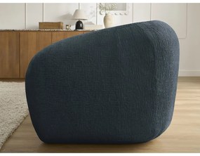 Ciemnoniebieska rozkładana sofa z tkaniny szenilowej 228 cm Neyo – Bobochic Paris