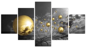 Obraz kul w kolorze ochry (125x70 cm)