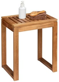 Stołek łazienkowy z drewna akacji FONDI, wys. 46 cm