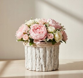 Osłonka z kory 12 cm Naturalna Doniczka Boho Rustykalna Dekoracja do Roślin