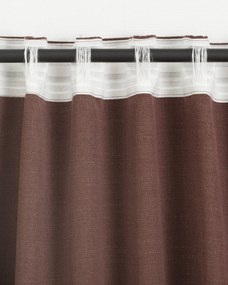 Zasłona BASIC na taśmie marszczącej 140x280cm wrzosowy brąz 1 szt.