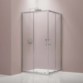 Kabina prysznicowa narożna EX506 drzwi przesuwneSzkło ESG 6 mm z powłoką Nano – 90 x 120 x 195 cm