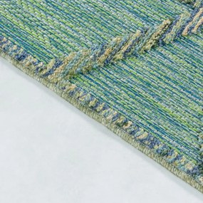Dywan sznurkowy Bahama 3D romby zielony 80 cm x 250 cm