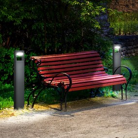 Outsunny Lampa Ogrodowa LED Regulowana Wodoodporna IP65 Oświetlenie Drogowe | Aosom PL