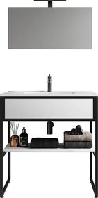 umywalka do mebli łazienkowych Bitila Czarny / biały 0