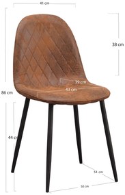 Krzeso ze sztucznej skóry Teok w kolorze czarnym