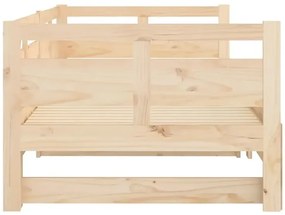 Łóżko rozsuwane z naturalnej sosny 2x(80x200) cm - Givefi 3X