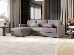 BEDANTE narożnik MOS L BIS Cosmic 160 szary lewa z funkcją spania sofa w kształcie litery L z pojemnikiem na pościel sofa do salonu kanapa sofa rozkładana