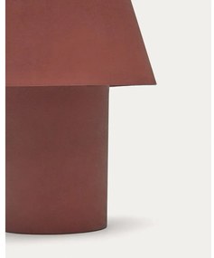 Lampa stołowa w kolorze terakoty z metalowym kloszem (wysokość 30 cm) Canapost – Kave Home