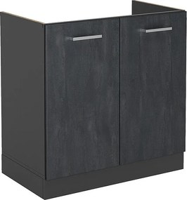 Szafka pod zlew czarny beton 80x46x81.6 r-line